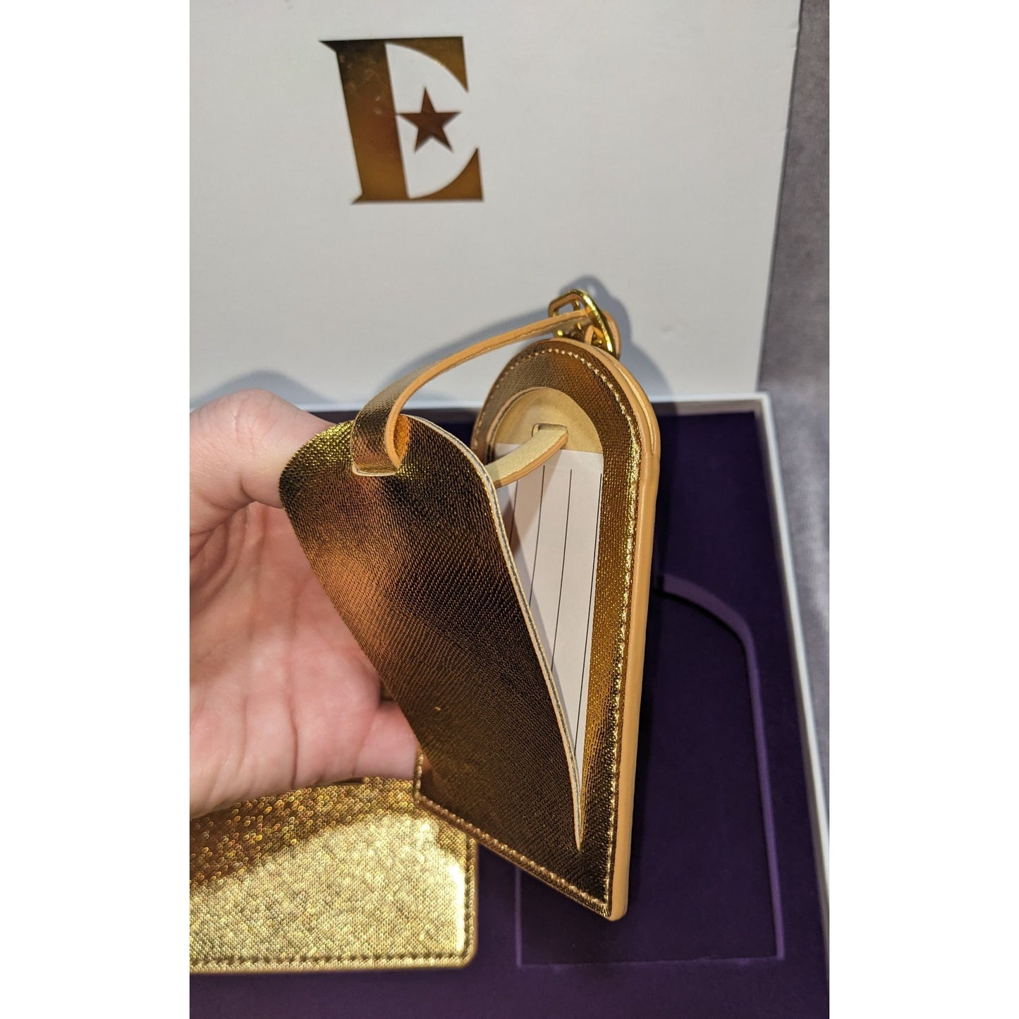 Goodbye Yellow Brick Road Elton John Gold Passport Holder & Luggage Tag Travel Set