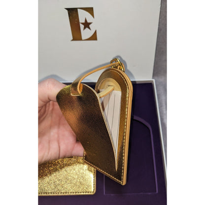 Goodbye Yellow Brick Road Elton John Gold Passport Holder & Luggage Tag Travel Set
