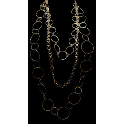 Yochi NY Multilayer Gold Ring Statement Necklace