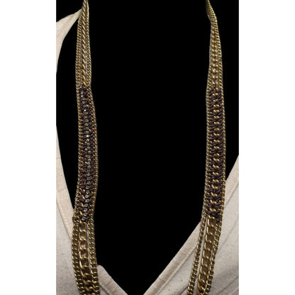 Banana Republic Gold Beaded Chain Necklace