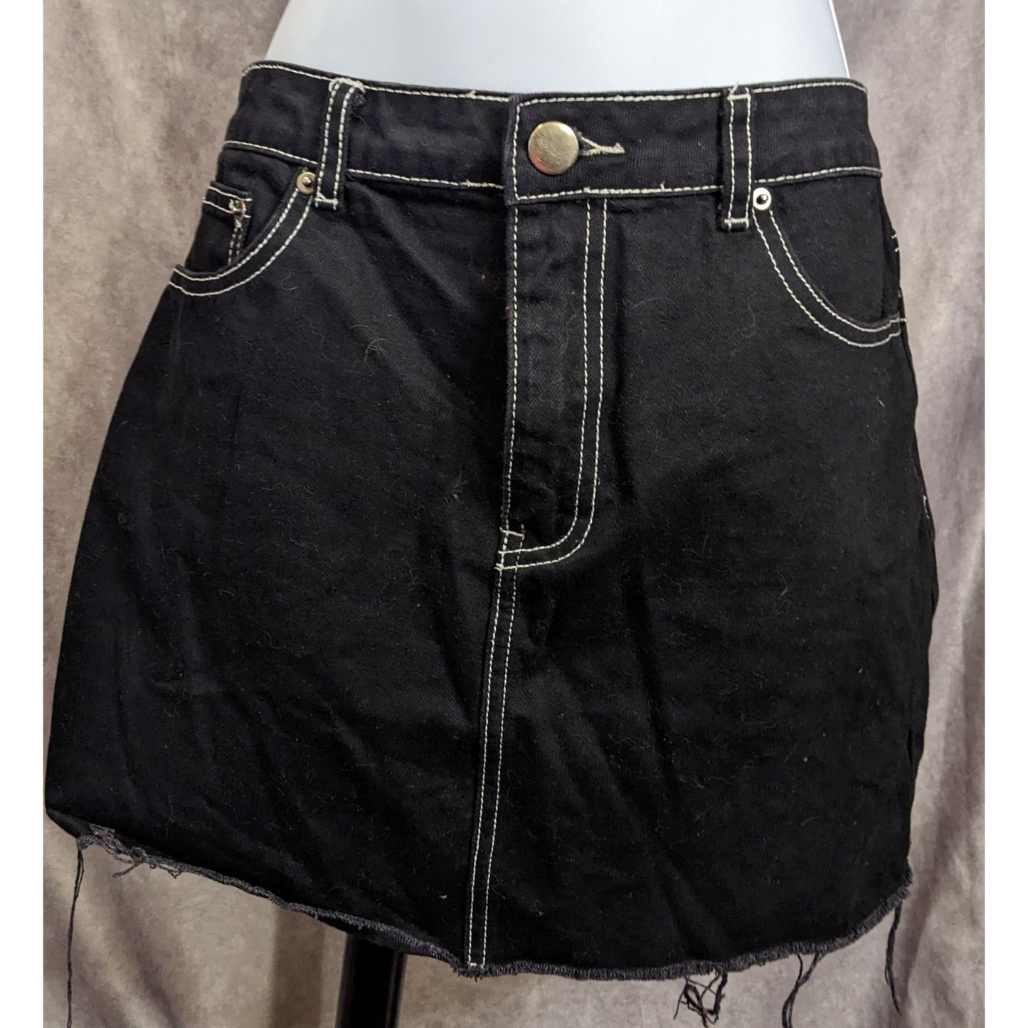 Forever 21 Black Denim Mini Skirt
