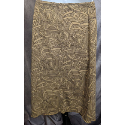 Studio M Khaki Abstract Skirt