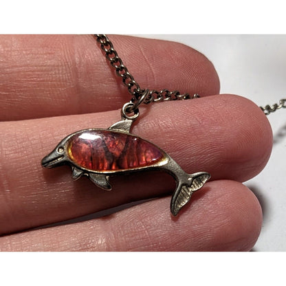 Pink Shell Dolphin Necklace