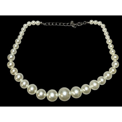 Elegant Glam Graduated Faux Pearl Necklace