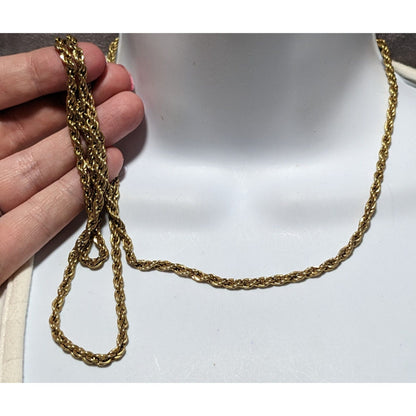 Gold Twist Chain Necklace