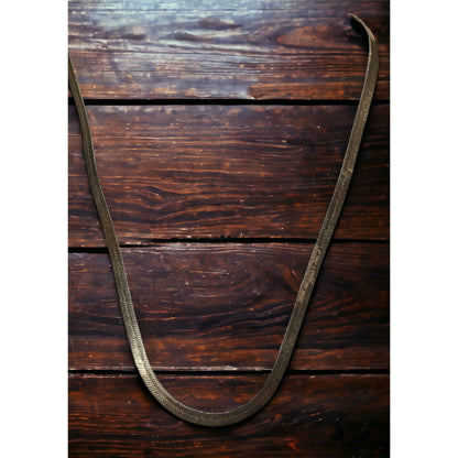 Vintage Worthington Etched Gold Herringbone Chain