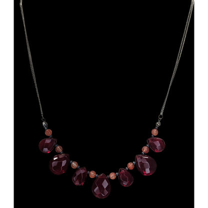 Gothic Vampire Blood Red Teardrop Statement Necklace