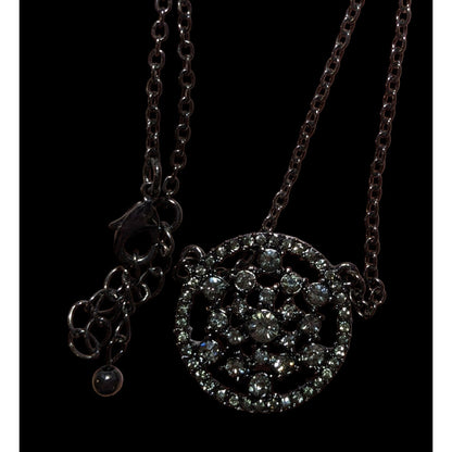 Gothic Rhinestone Snowflake Pendant Necklace