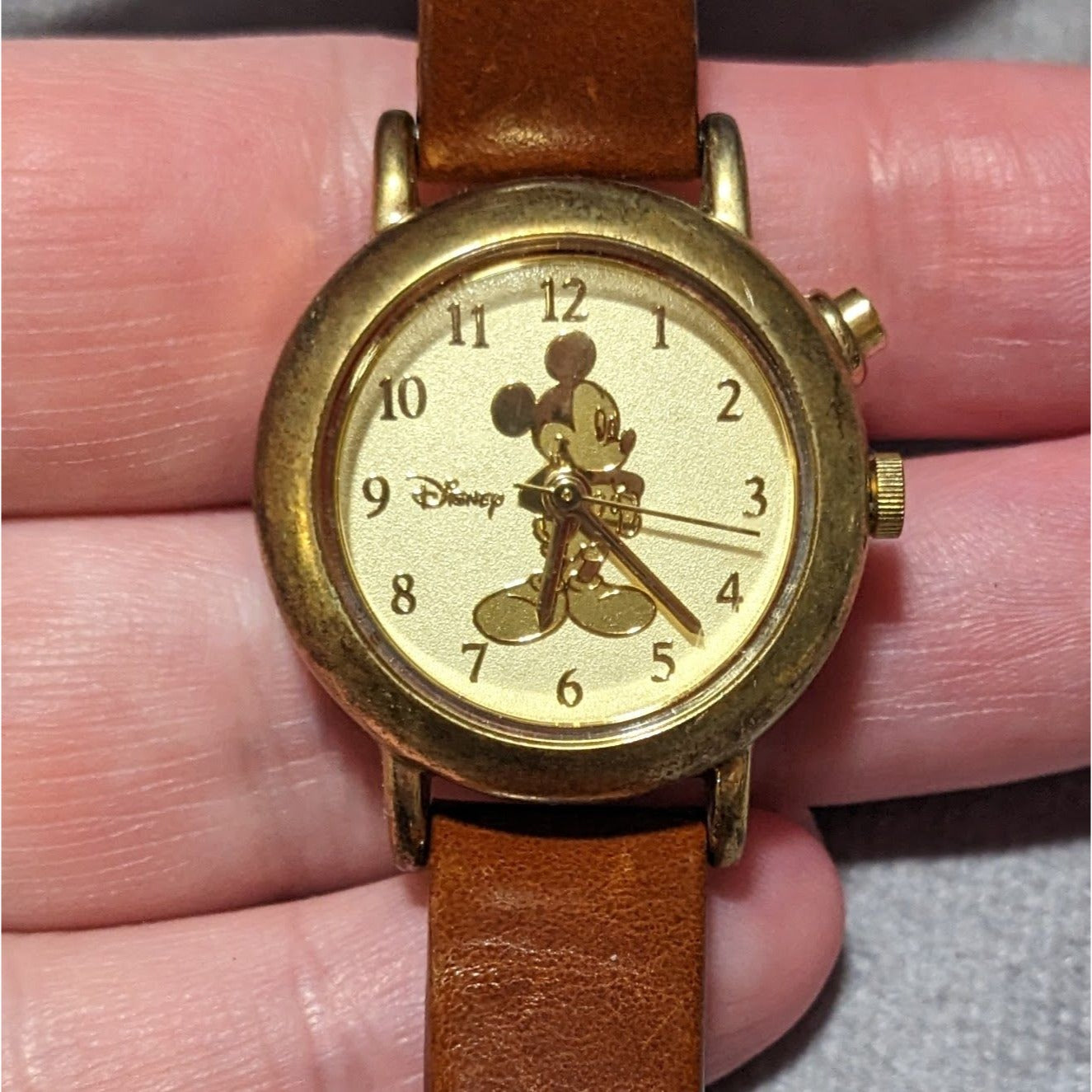 Vintage SII Collectible Gold Mickey Watch