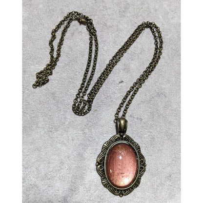 Victorian Dusty Rose Medallion Necklace