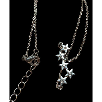 Minimalist Silver Sparkling Star Necklace