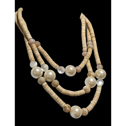 Chico's Wood Bubble Necklace