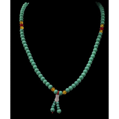 Bohemian Faux Turquoise Mala Meditation Bead Necklace