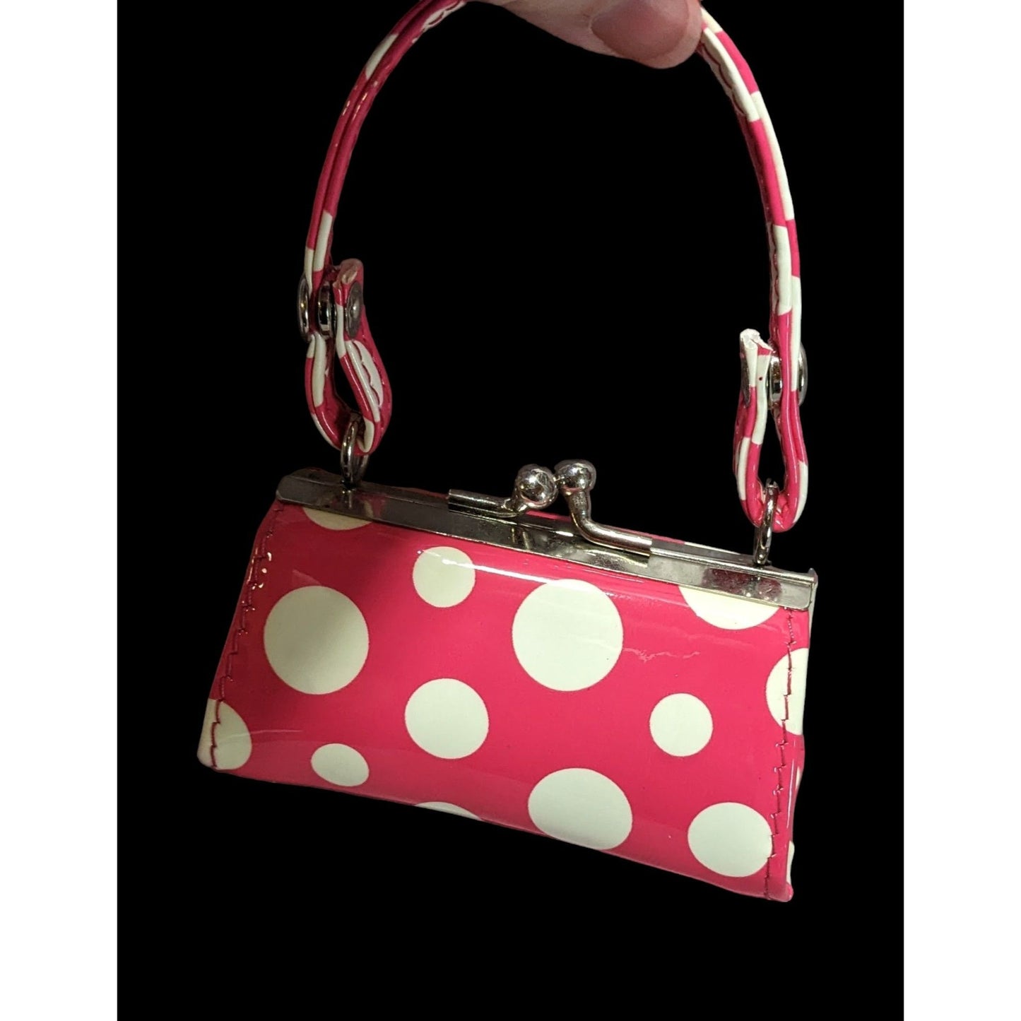 Pink White Polka Dot Mini Bag