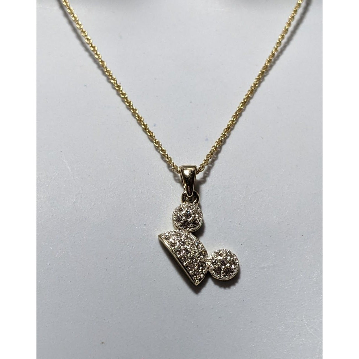 Disney Crystal Mickey Pave Pendant Necklace