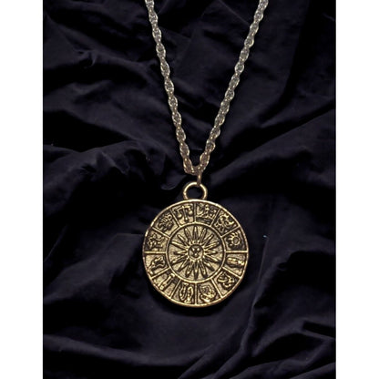 Gold Zodiac Medallion Necklace