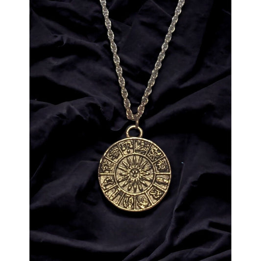 Gold Zodiac Medallion Necklace