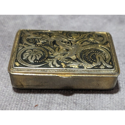 Vintage Floral Damascene Pillbox