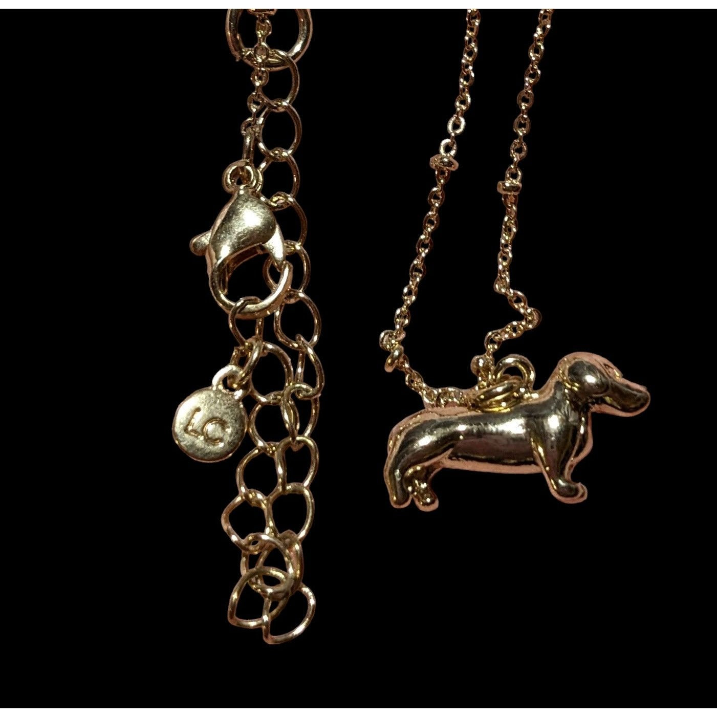 Lauren Conrad Gold Dachshund Necklace