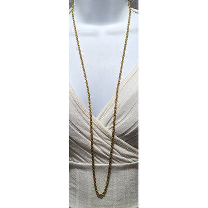 Gold Twist Chain Necklace