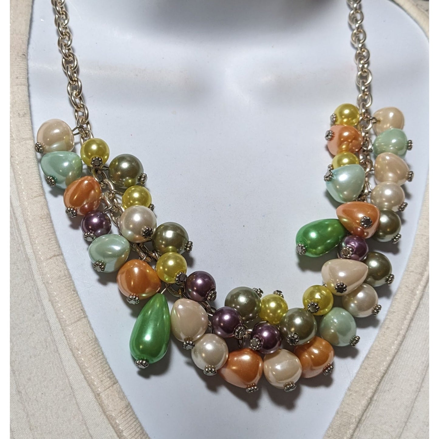 Pier 1 Imports Pastel Pearl Cluster Necklace