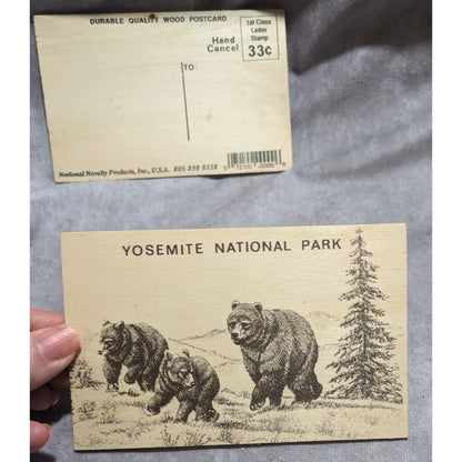 Vintage Yosemite National Park Wooden Postcards (2)