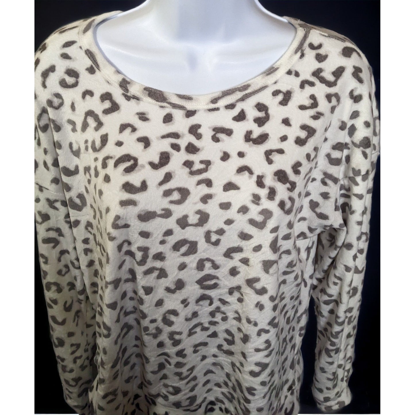 Nicole Miller New York Leopard Fleece Pullover