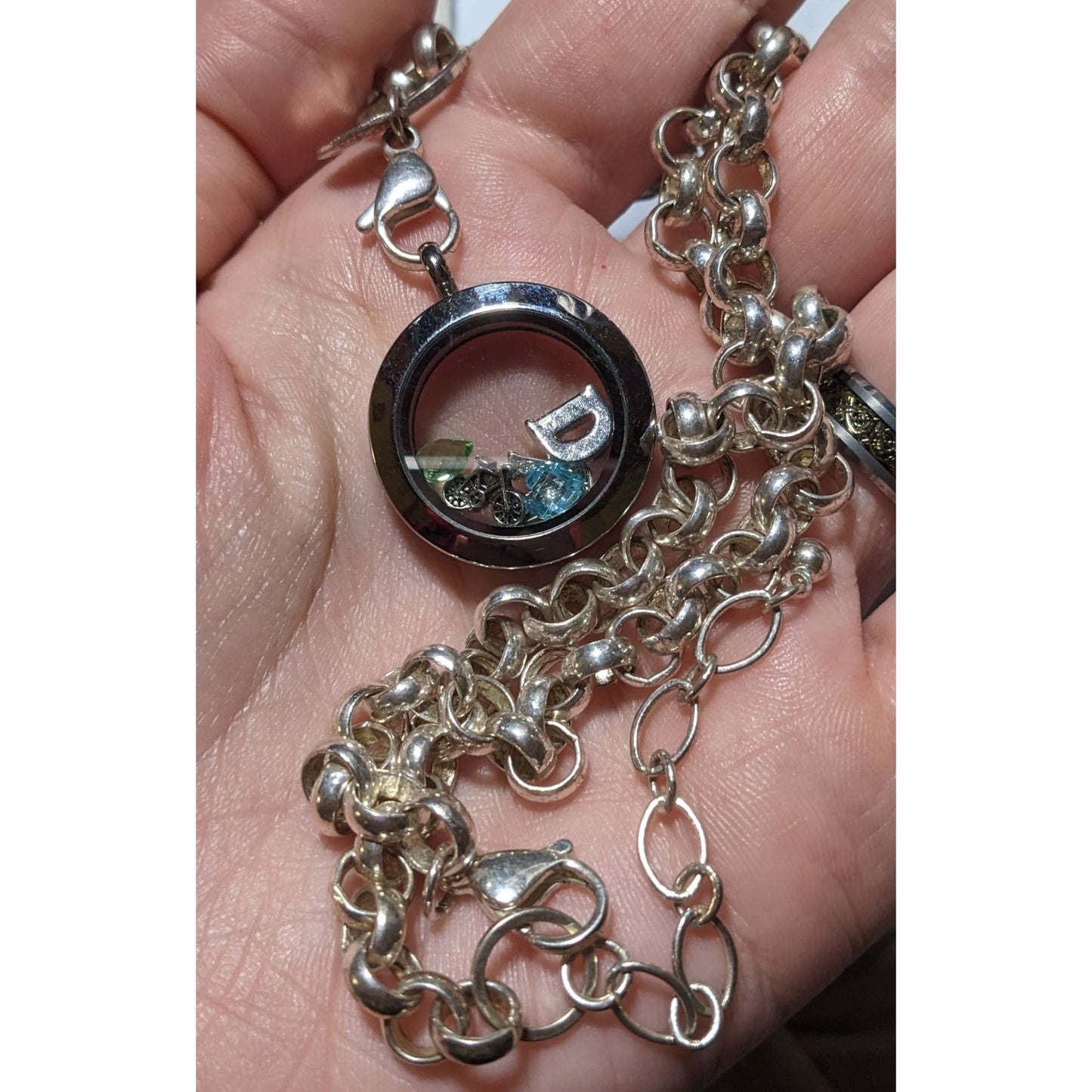 Origami Owl Silver Floating Locket Necklace