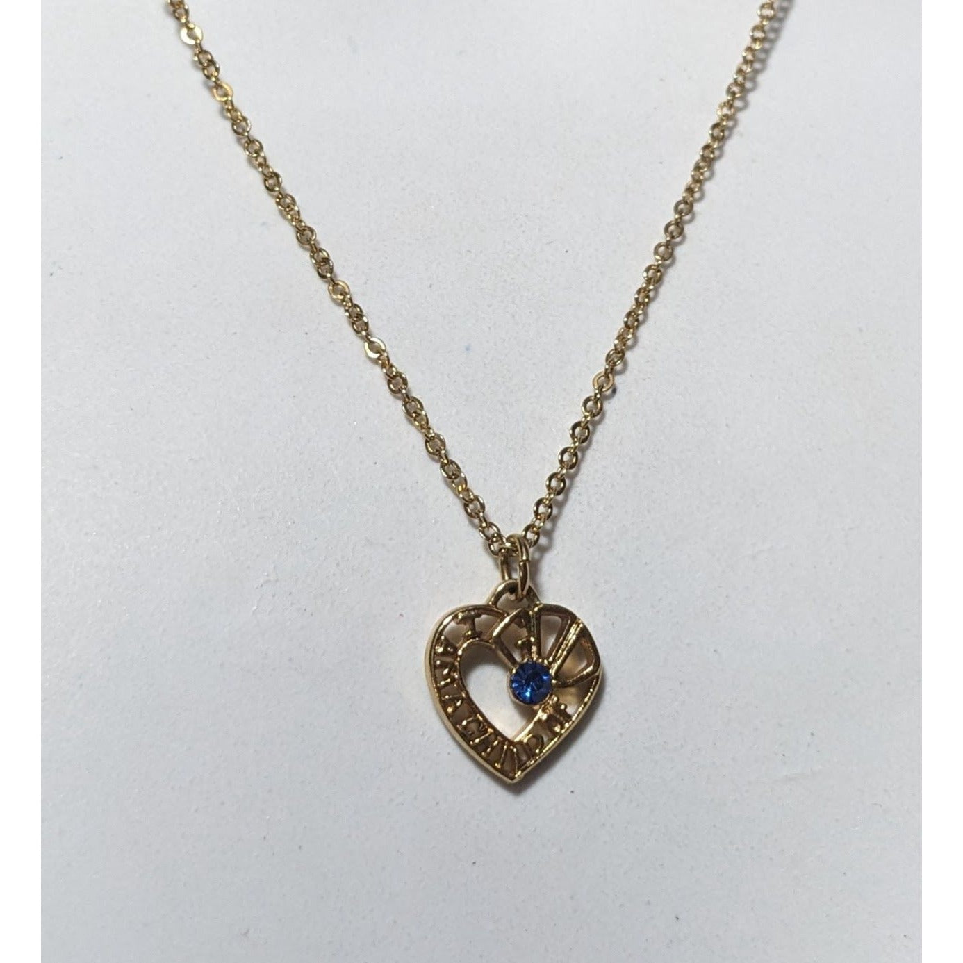 Gold Heart Child Of God Pendant Necklace