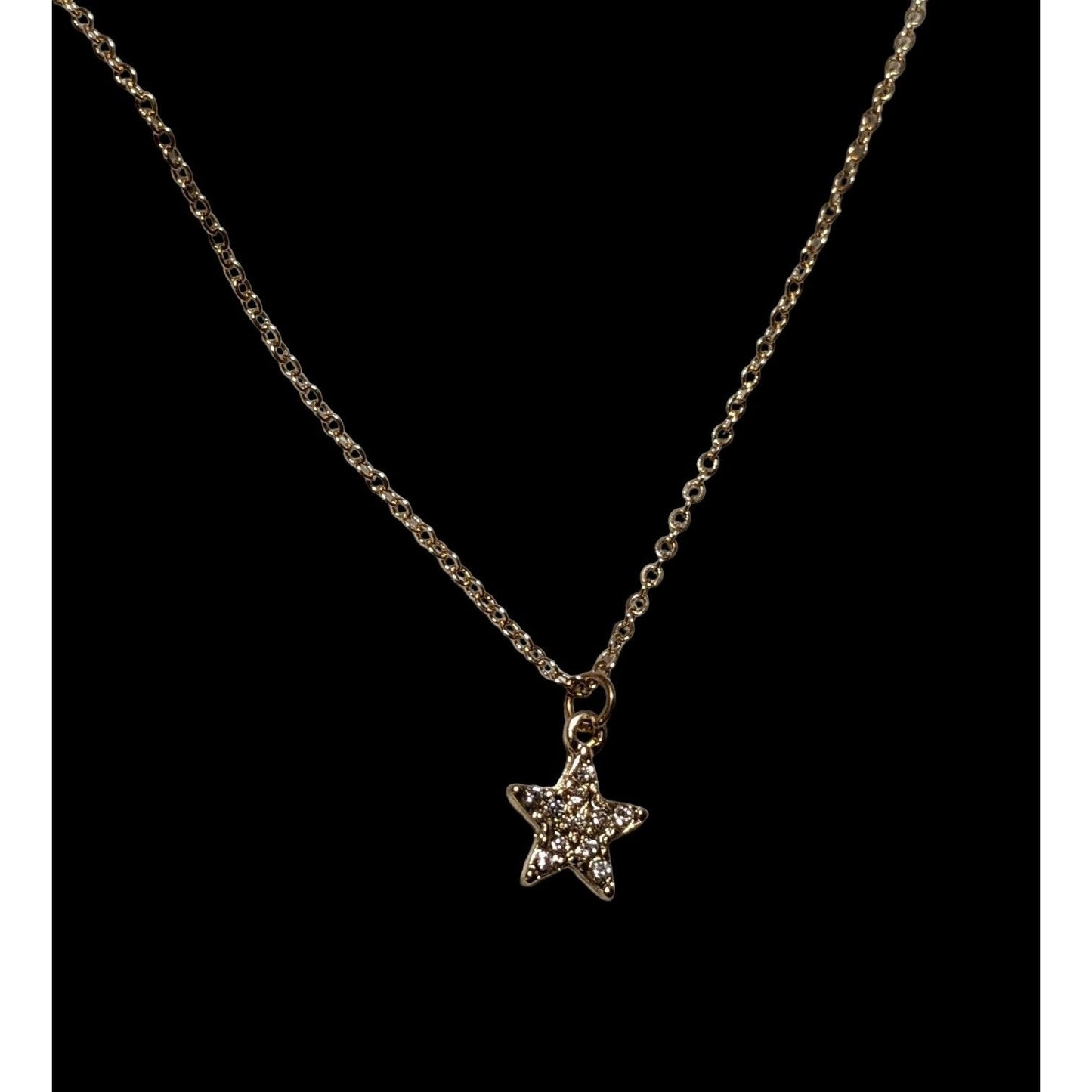 Minimalist Gold Rhinestone Star Necklace