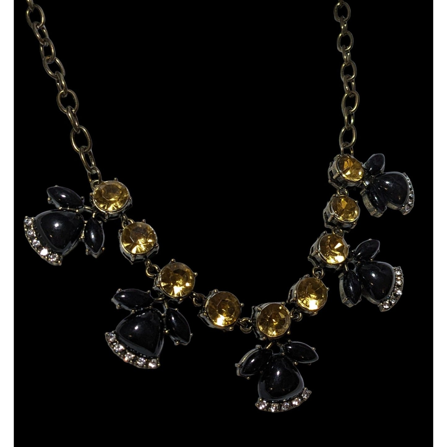 Retro Glam Gem Studded Statement Necklace