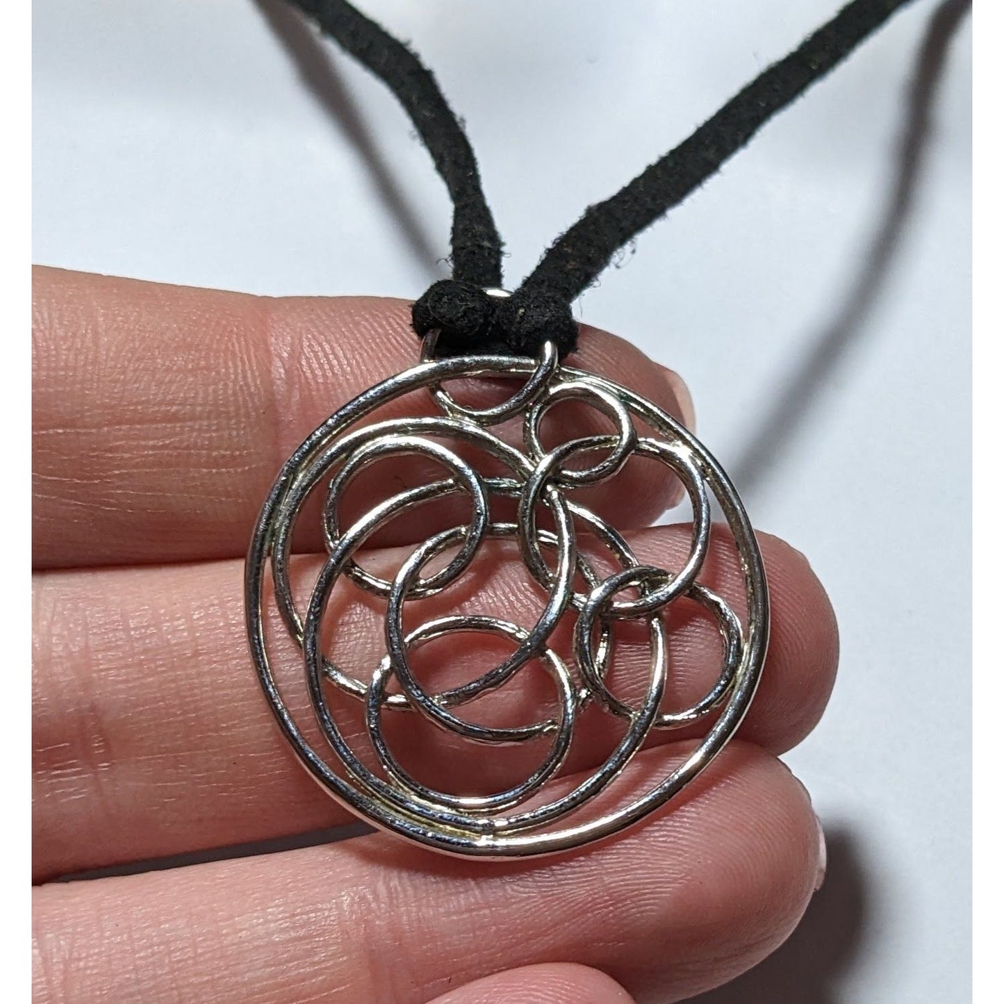 Lia Sophia Silver Wired Swirl Pendant Necklace