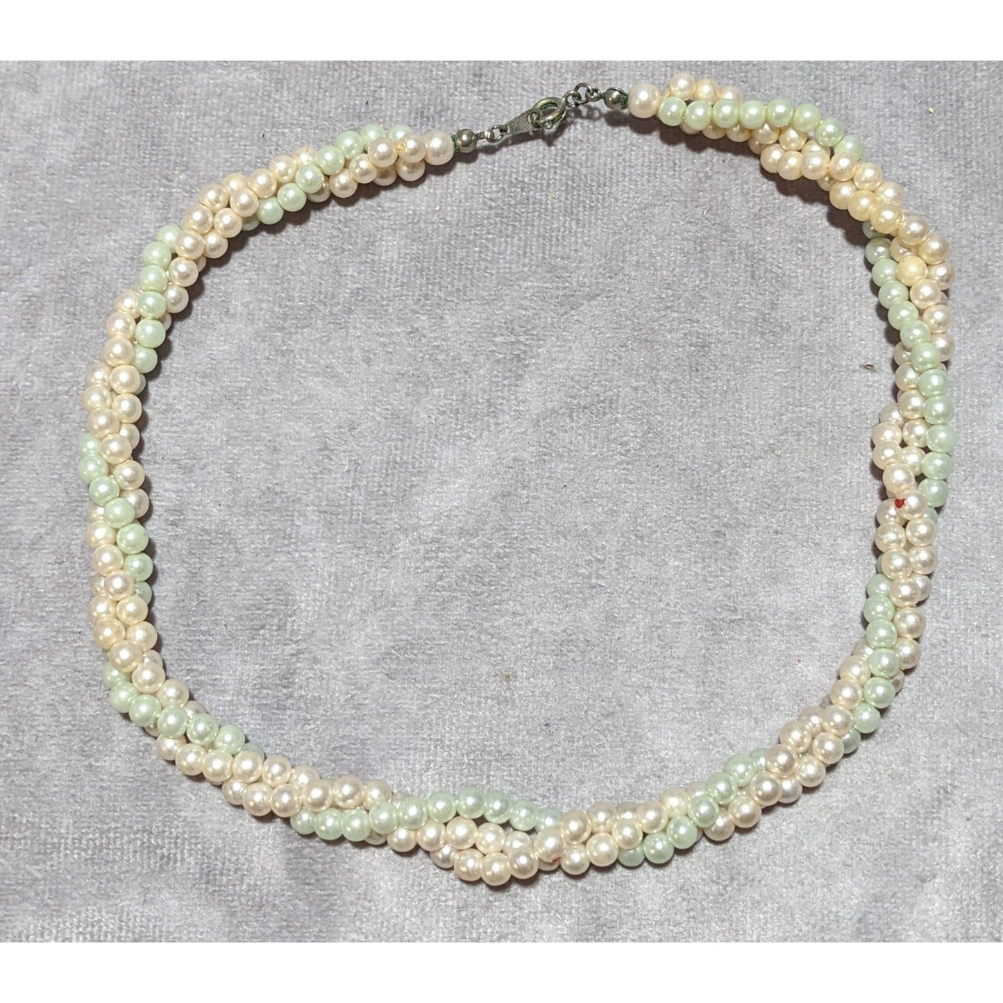 Twisted Pastel Pearl Necklace