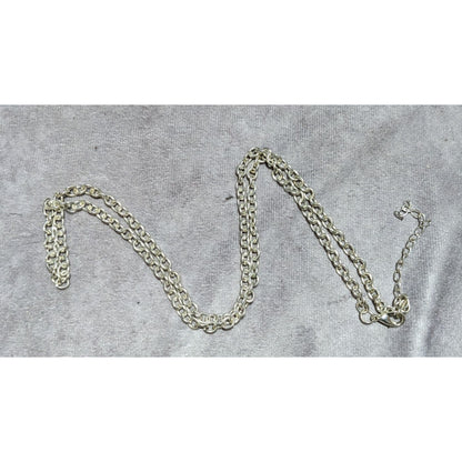 Simple Casual Bright Silver Chain Necklace