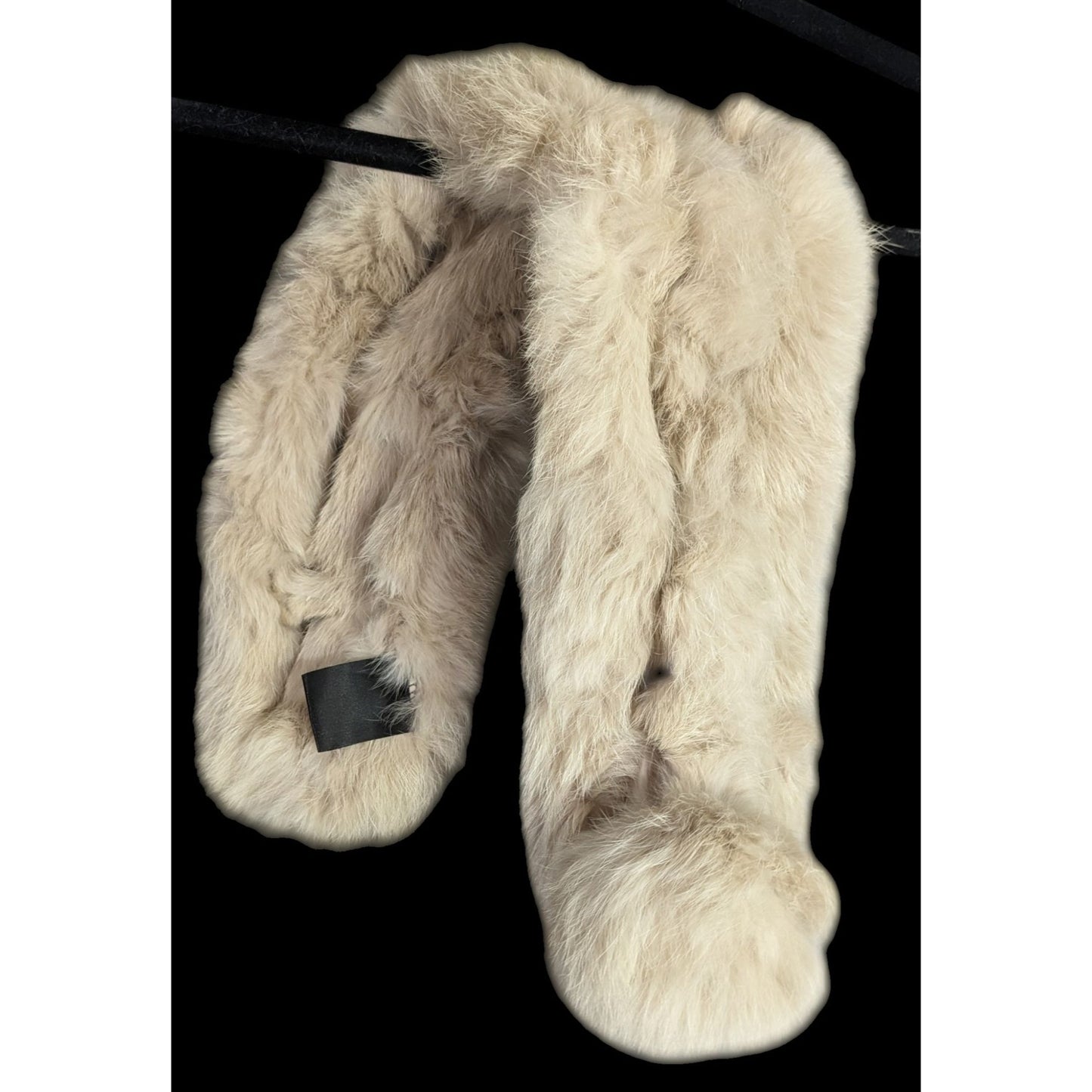 Vintage Genuine Rabbit Fur Pull-Through Scarf