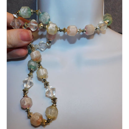 Chunky Pastel Shimmer Candycore Beaded Necklace