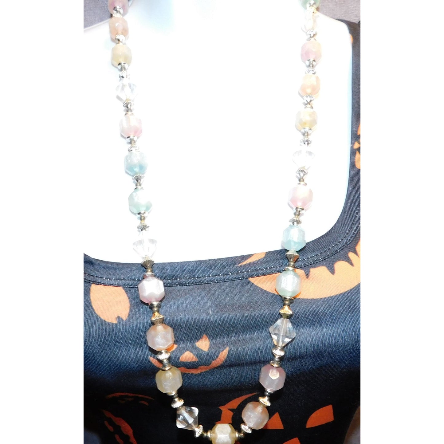 Chunky Pastel Shimmer Candycore Beaded Necklace
