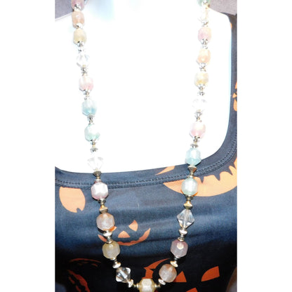 Chunky Pastel Shimmer Candycore Beaded Necklace