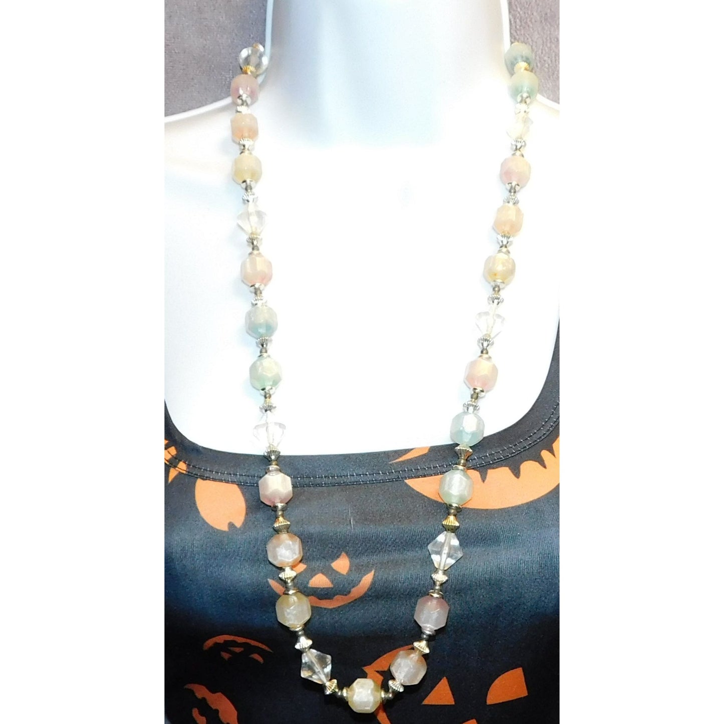 Chunky Pastel Shimmer Candycore Beaded Necklace
