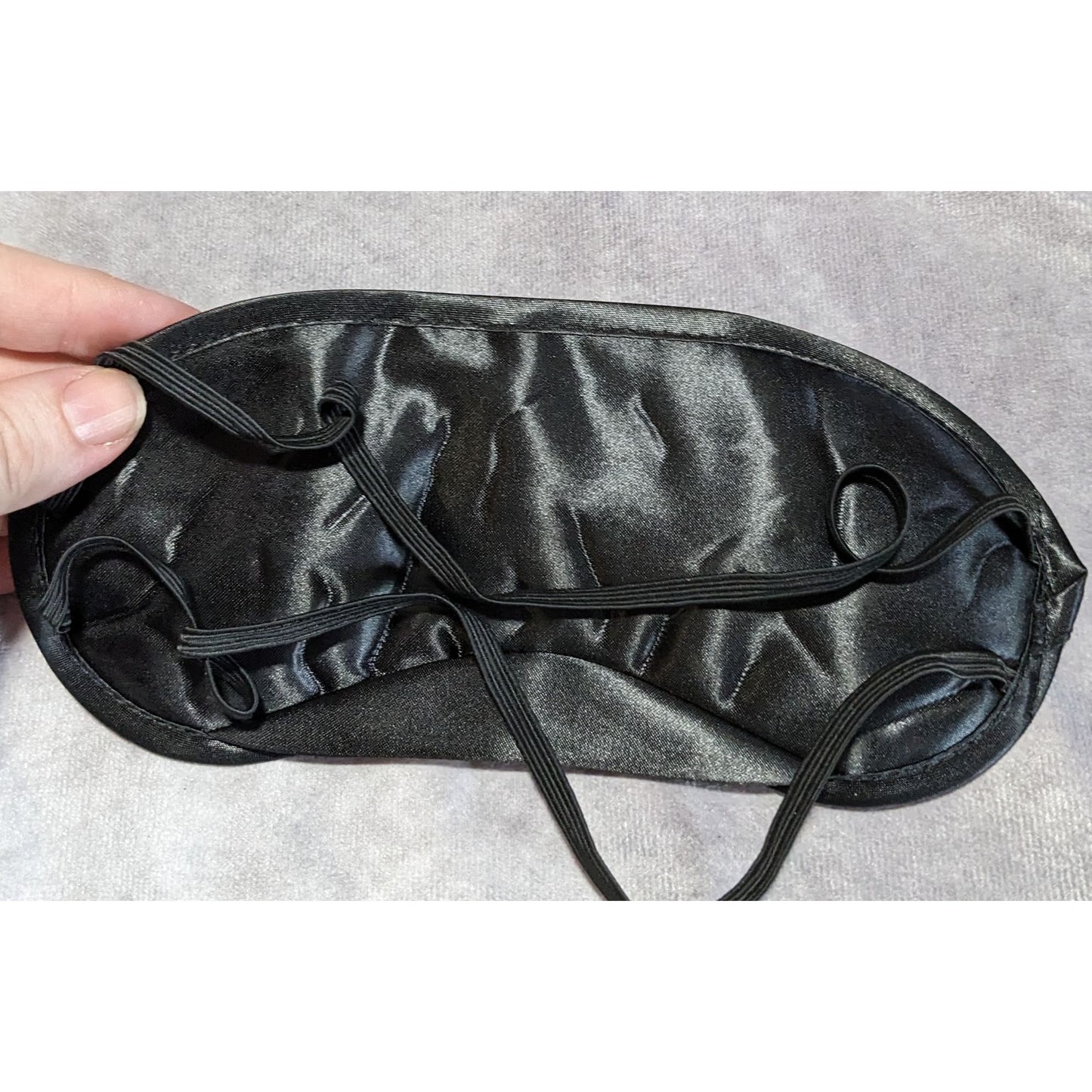 Coquette Namaste in Bed Black Satin Sleep Eye Mask