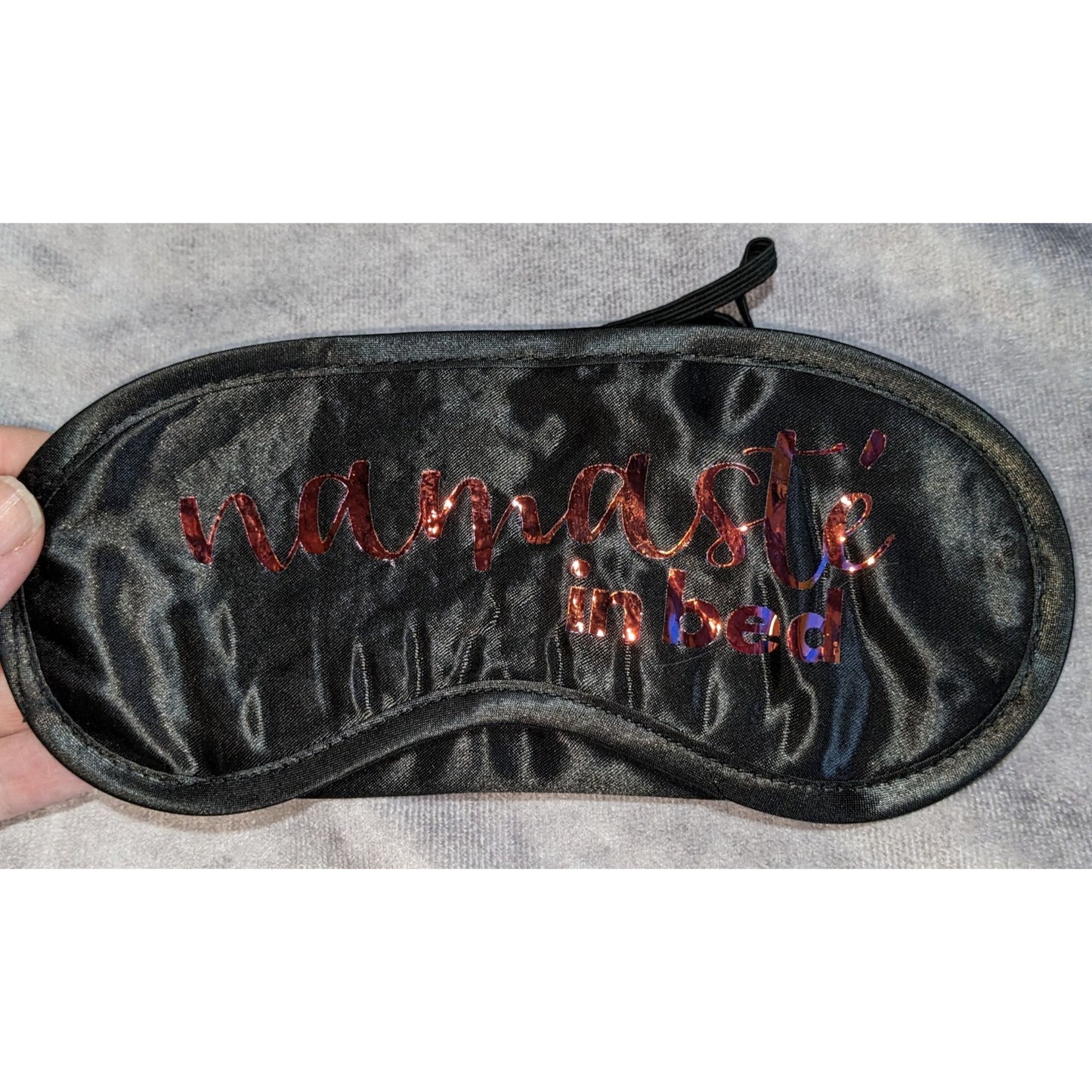 Coquette Namaste in Bed Black Satin Sleep Eye Mask