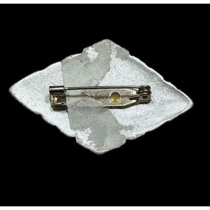 Vintage Art Deco Style Silver Tone And Black Brooch