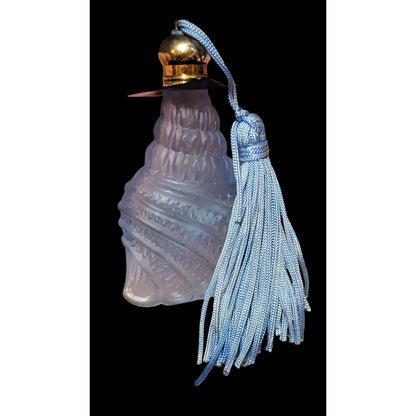 Mermaidcore Frost Glass Blue Seashell Mini Glass Bottle