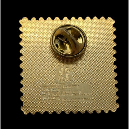 Vintage 1984 USPS Yellow Ladys Slipper 20¢ Stamp Lapel Pin By JG&A