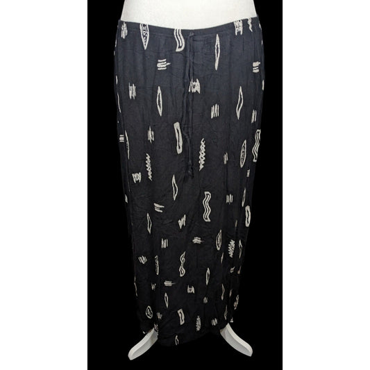 Vintage Kathie Lee Collection Black And White Maxi Skirt