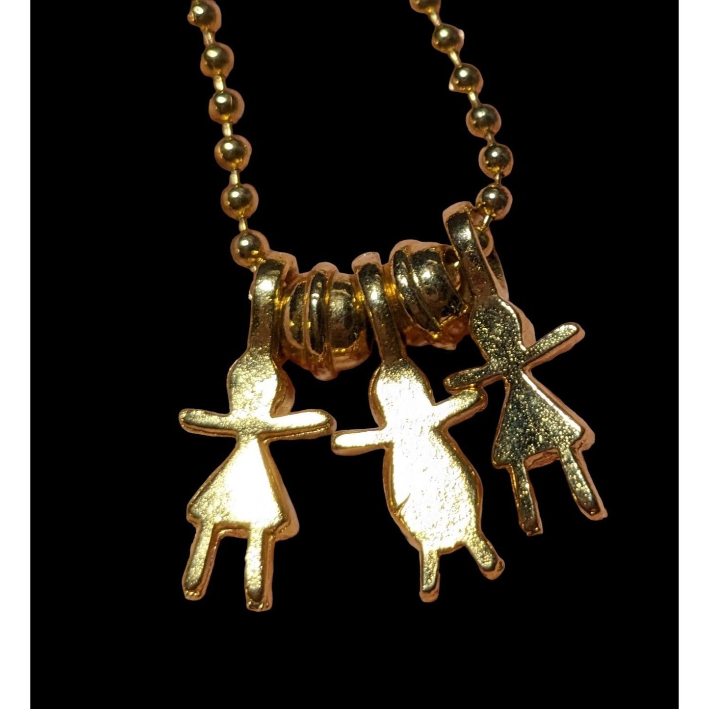 Gold Birthstone Kid Figural Charm Necklace