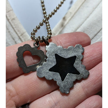 The Limited Hammered Heart Star Necklace