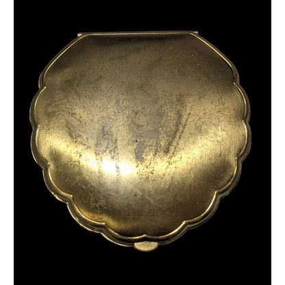 Vintage American Beauty Gold Scalloped Compact (Empty)