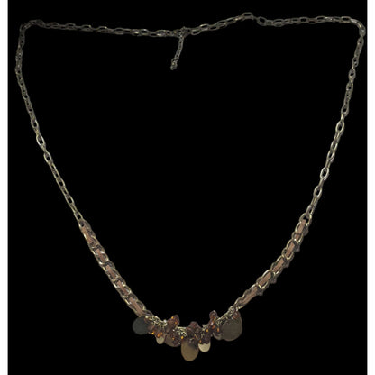 Retro Earthy Chain Charm Necklace
