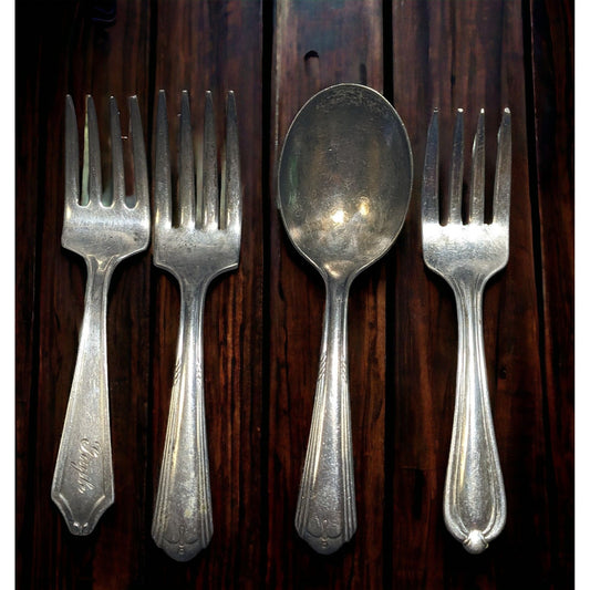 Vintage Silver Baby Cutlery (4)